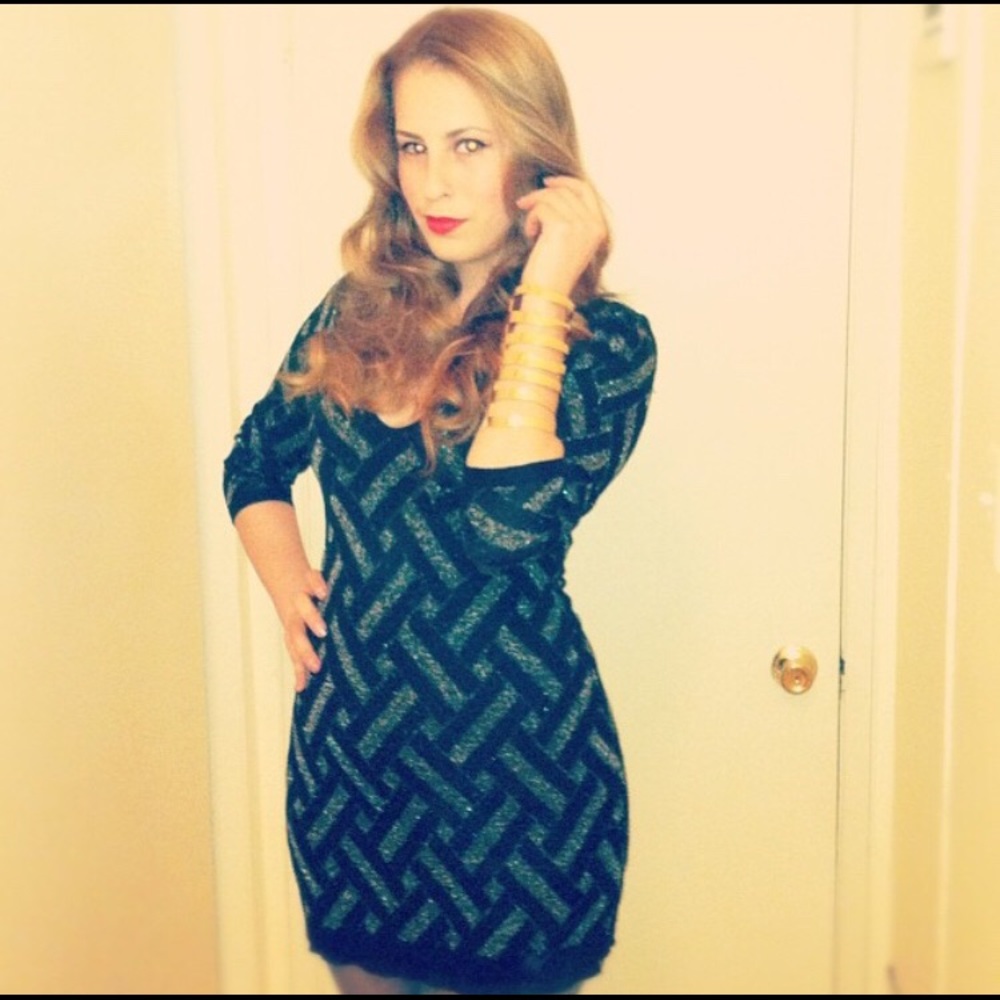 Guess Black and Silver Dress